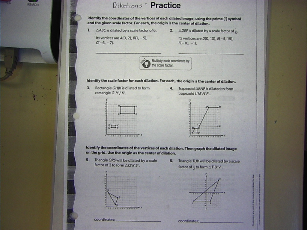 Unit 1 Worksheets - Mrs. Owens' Mathematics Class