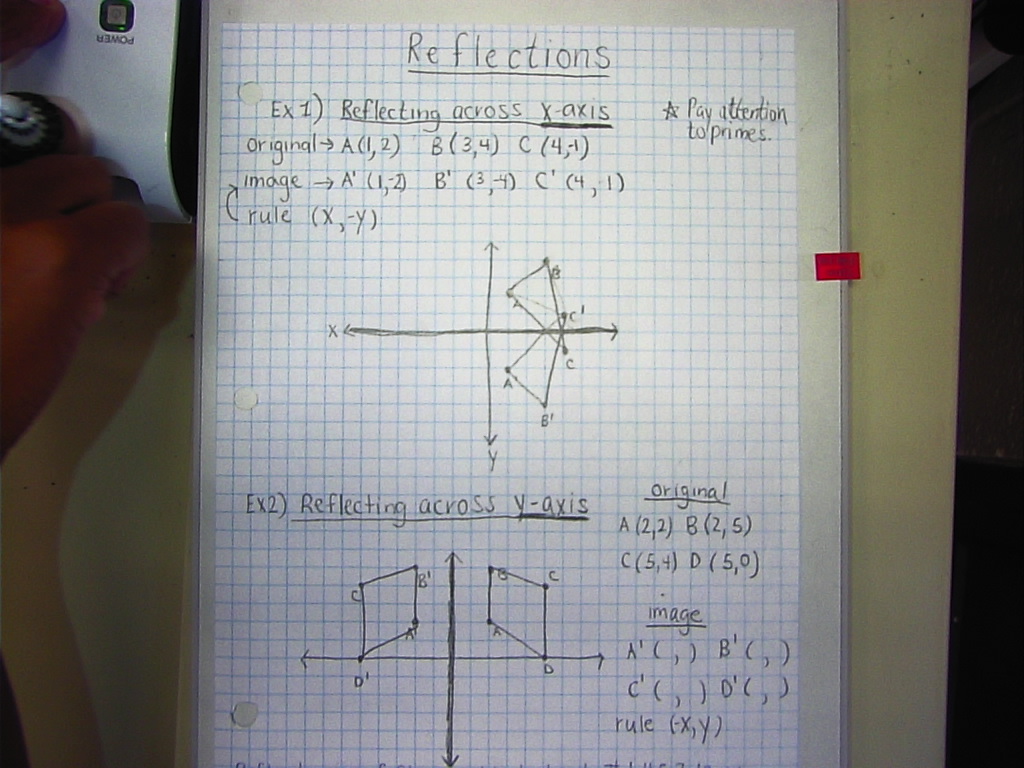line of reflection examples